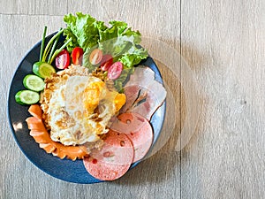 American-style fried rice. Breakfast set