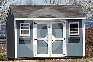 american style wooden shed exterior view door window new store style