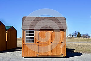 American style wooden shed, popular in USA