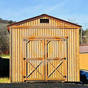 American style wooden shed, popular in USA