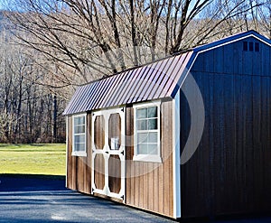 American style wooden shed, popular in USA