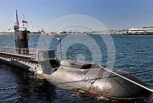 American submarine in a museum in San Diego