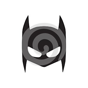 American superhero batman mask. Black silhouette vector