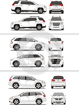 American SUV vehicle outline