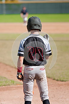 American teen baseball player batting