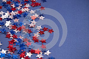 An American Themed Background with Red White and Blue Stars