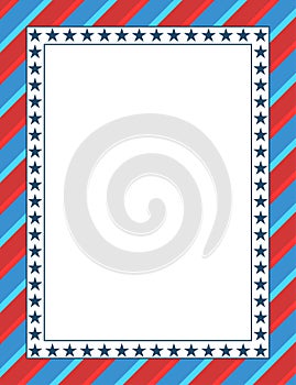 American themed patriotic frame design