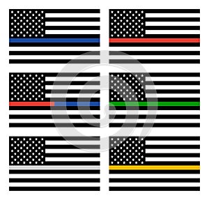 American Thin Line Flags photo