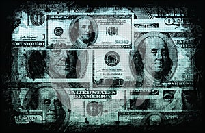 American US Dollars Currency Abstract