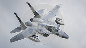 American F15 fighter jet flying