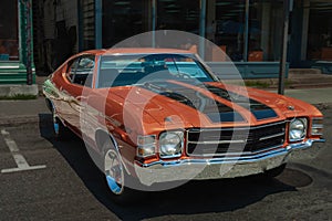 American vintage car renew and polish
