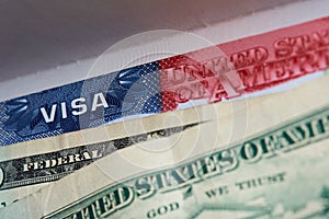 American visa in passport