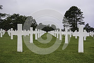 American war cemetery in Normandy