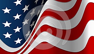 American waving flag