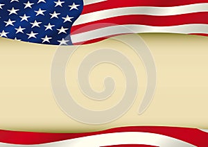 American waving flag