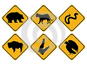 American wildlife signs