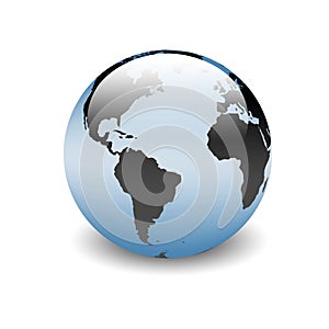 American world, a shinny orb globe