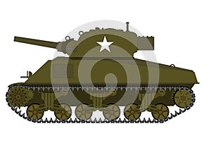 American WW2 M4 Sherman tank