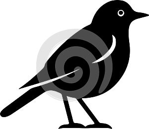 AmericanRobin Black Silhouette Generative Ai