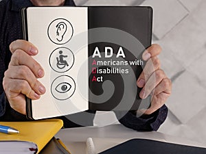 Americans with Disabilities Act ADA is shown using the text photo