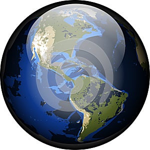 Americas glass button