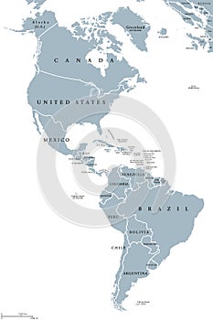 The Americas political map photo