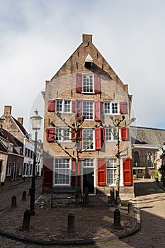 Amersfoort Medieval town wall Koppelpoort and the Eem river