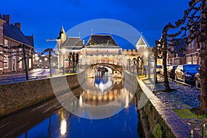 Amersfoort, Netherlands at the Koppelport at dawn