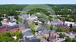 Amesbury city aerial view, Massachusetts, USA