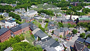 Amesbury city aerial view, Massachusetts, USA