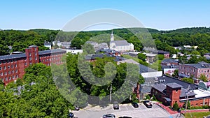 Amesbury city aerial view, Massachusetts, USA