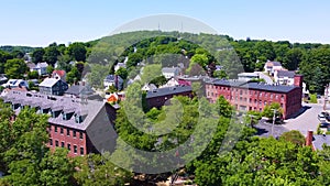 Amesbury city aerial view, Massachusetts, USA