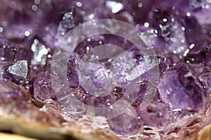 Amethyst cluster close-up
