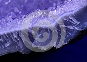 Amethyst cluster edge