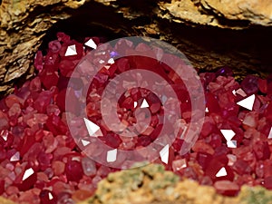 amethyst crystal gem in the cave