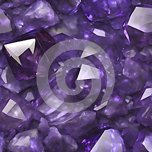 Amethyst illustration, colorful gemstone illustration. AI-Generated.