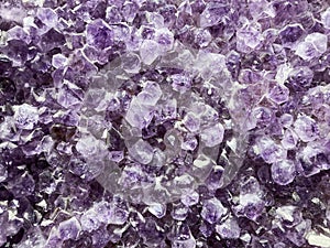 Amethyst is the most appreciated variety of quartz. Its crystals always on a base.
