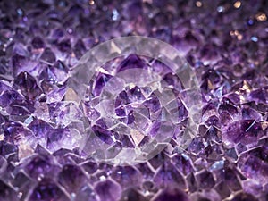 Amethyst purple Crystal Geode inside crystals.