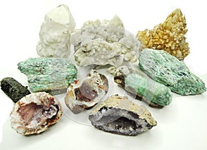 Amethyst quartz garnet sodalite agate geological crystals