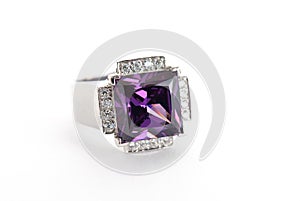 Amethyst ring in silver