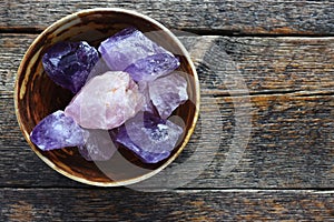 Amethyst and Rose Quartz Crystals