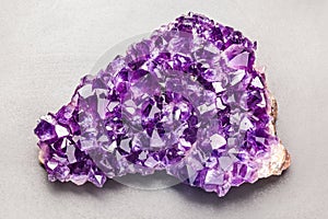 Amethyst stone detail, violet variety of quartz