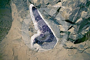 Amethyst at the Wanda mines in the Misiones Province, Argentina