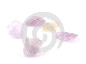 Ametrine amethyst beads in purple, violet and yellow colors