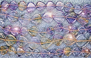 Ametrine, citrine and amethyst beads photo