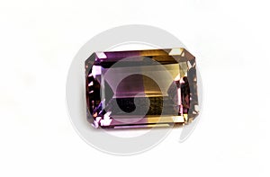 Ametrine Stone against White Background