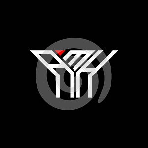 AMH letter logo creative design with vector graphic, AMH