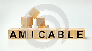 Amicable - word on wooden cubes