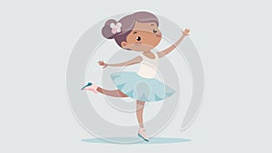 Amid the soft sounds of blades sc against the ice and occasional giggles a little girl in a tutu twirls to her hearts photo