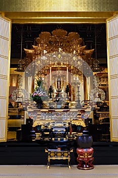 Amida Buddha at Honganji Temple in Tokyo